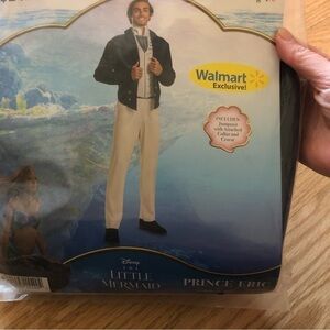 Disney Eric Costume NEW Little Mermaid Large 36/38 Men’s Jumpsuit Collar